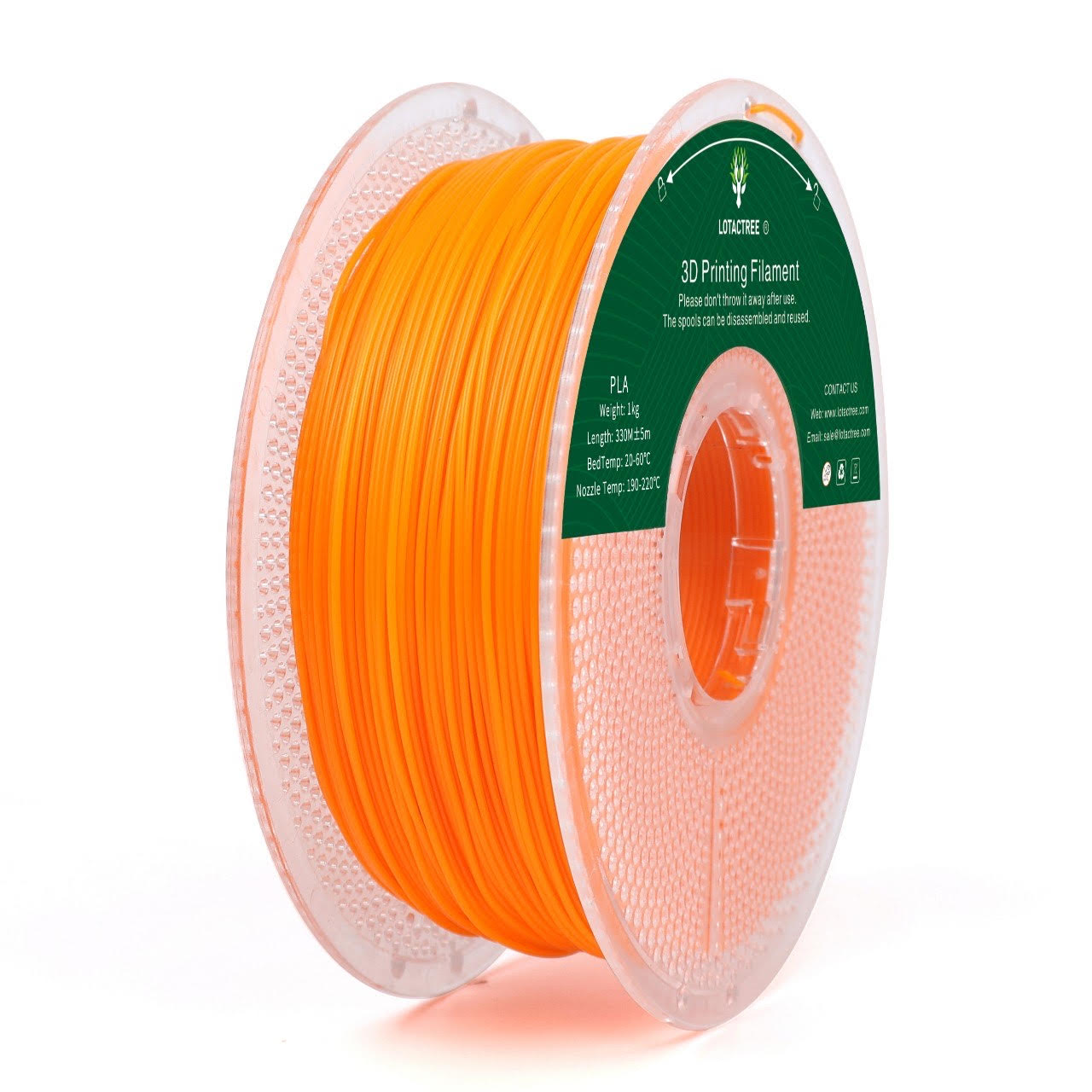 PLA - Neon Orange - 1Kg - Bobina - Lotactree