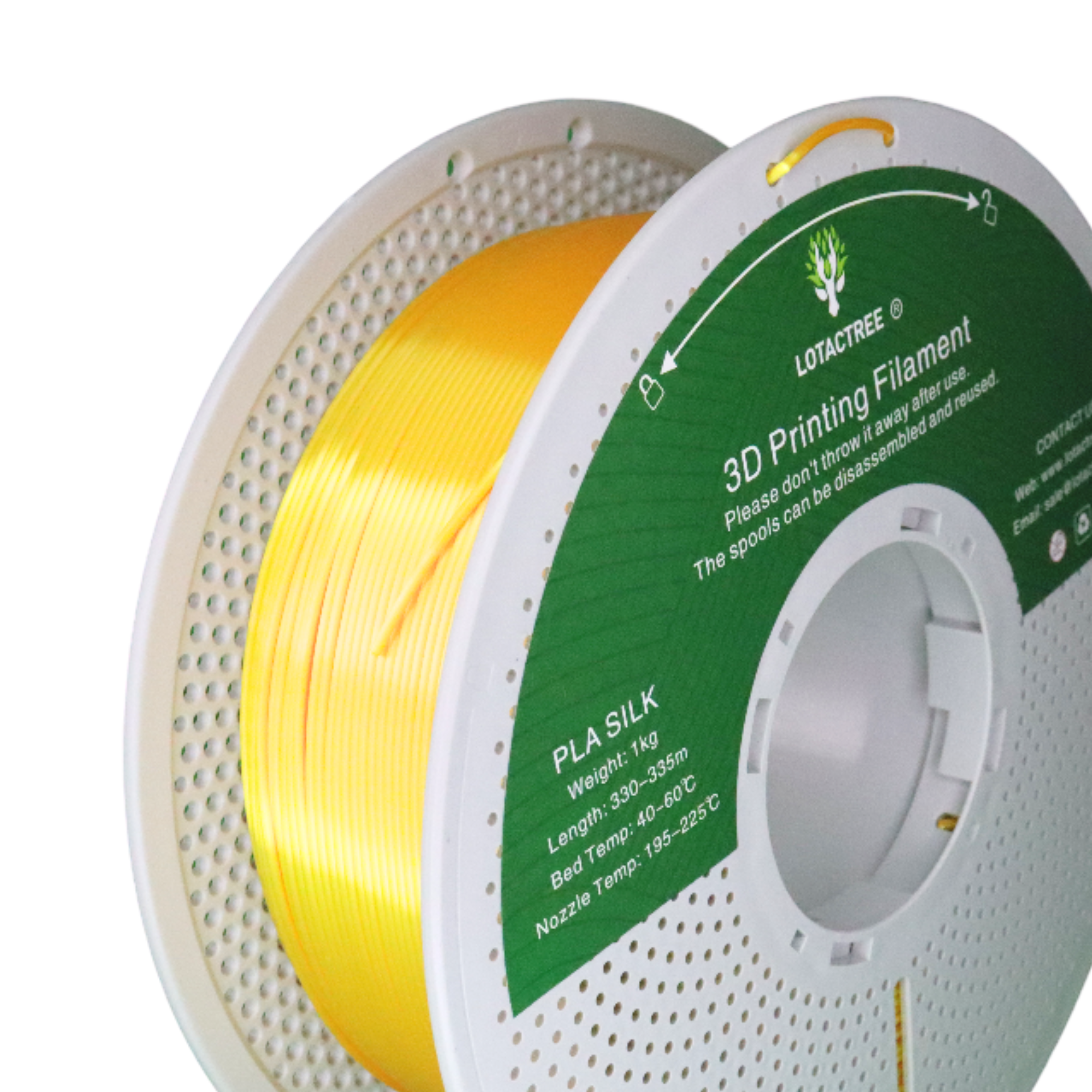 PLA Silk - Gold - 1Kg - Bobina - Lotactree