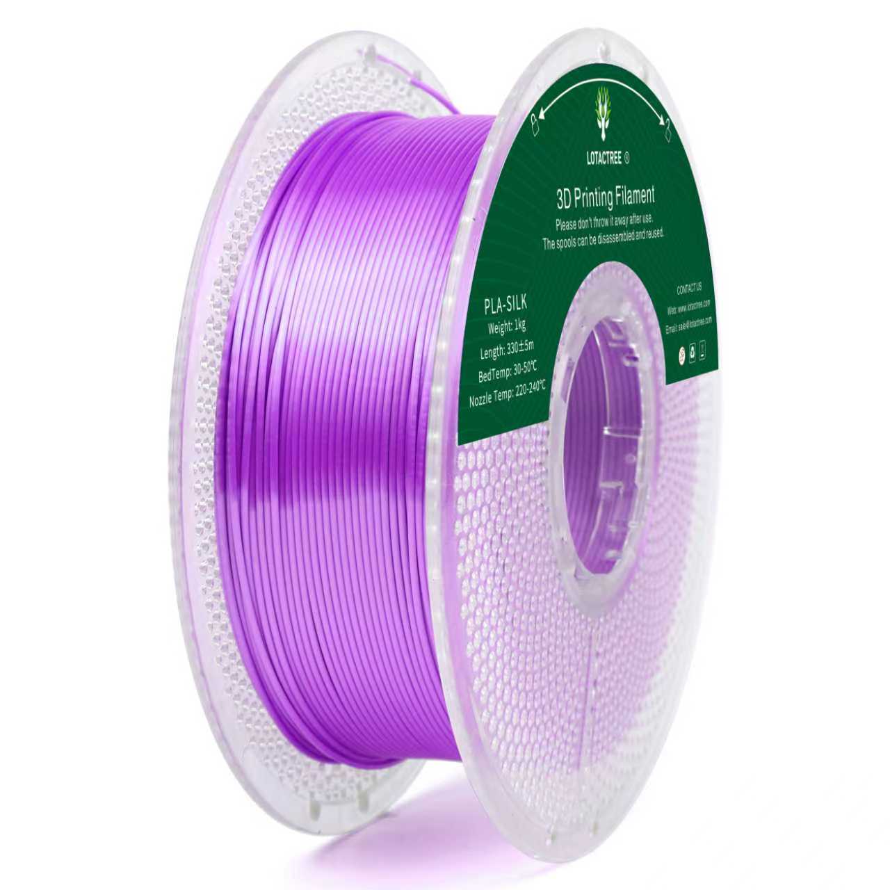 PLA Silk - Purple Red - 1Kg - Bobina - Lotactree