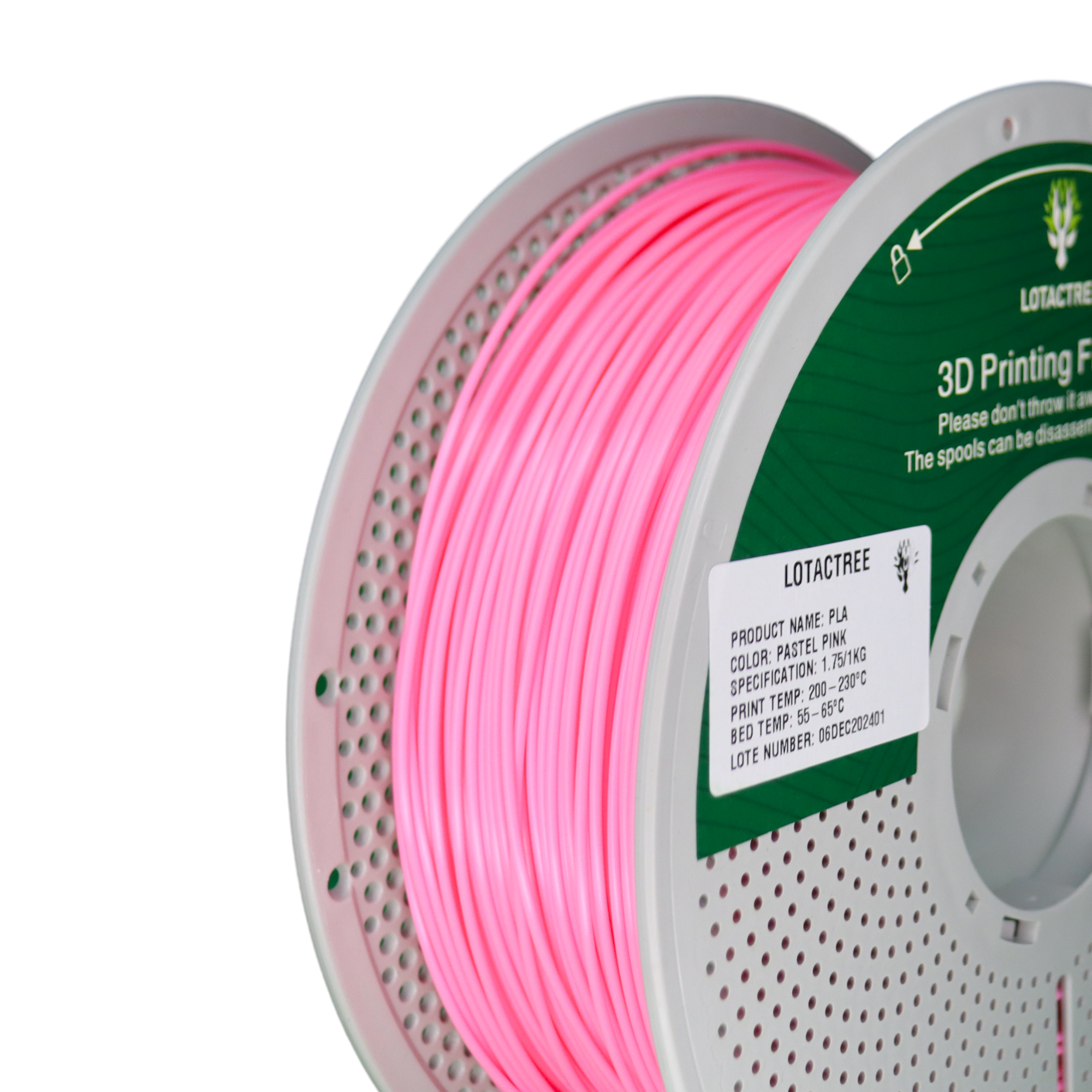 PLA - Pastel Pink - 1Kg - Bobina - Lotactree