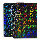 Placa Holográfica Rainbow Confetti + Galaxy 257×257 mm – Bambu Lab X1 / P1 / P2 / X2 / A1