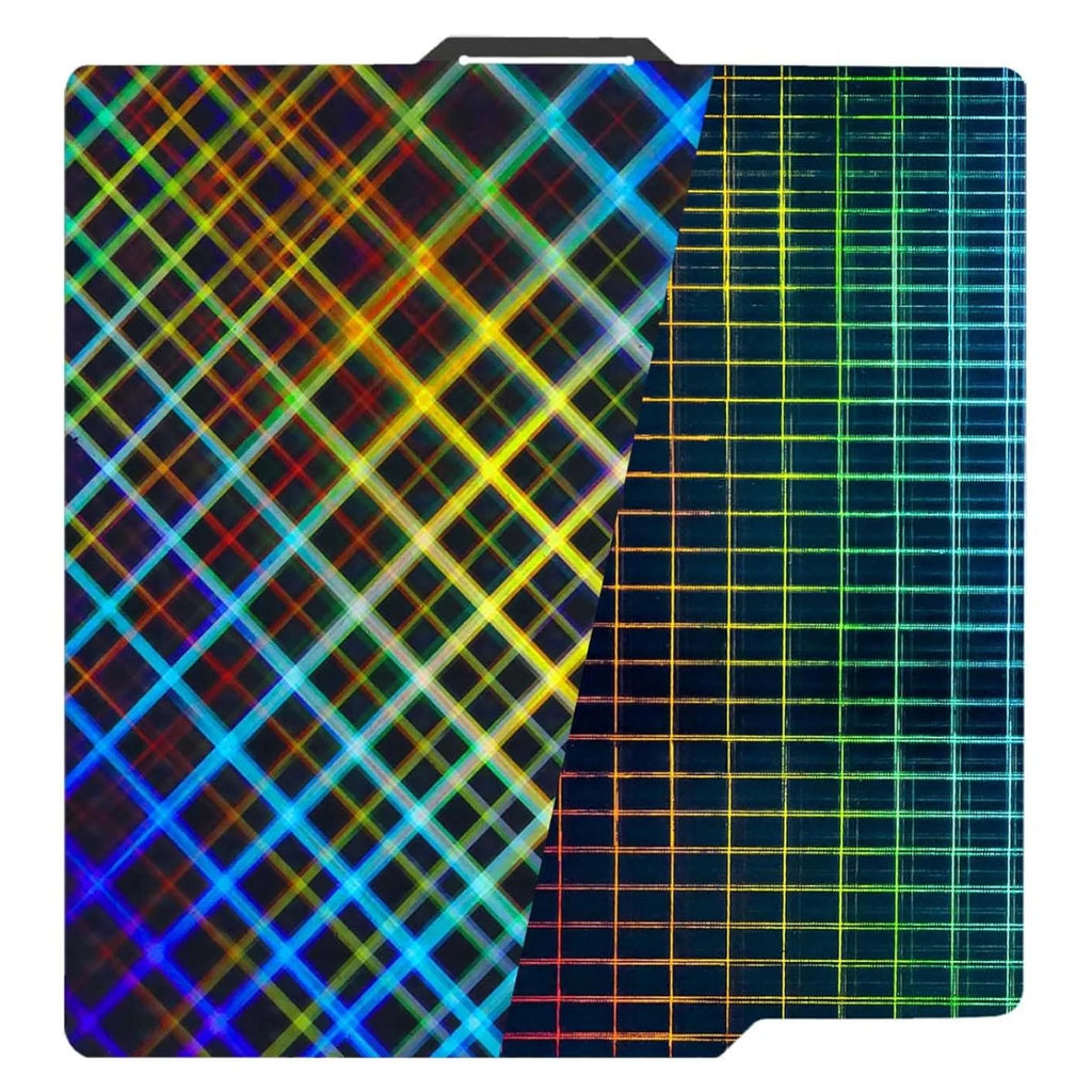 Placa Holográfica Rainbow Mesh + Plaid 257×257 mm – Bambu Lab X1 / P1 / P2 / X2 / A1