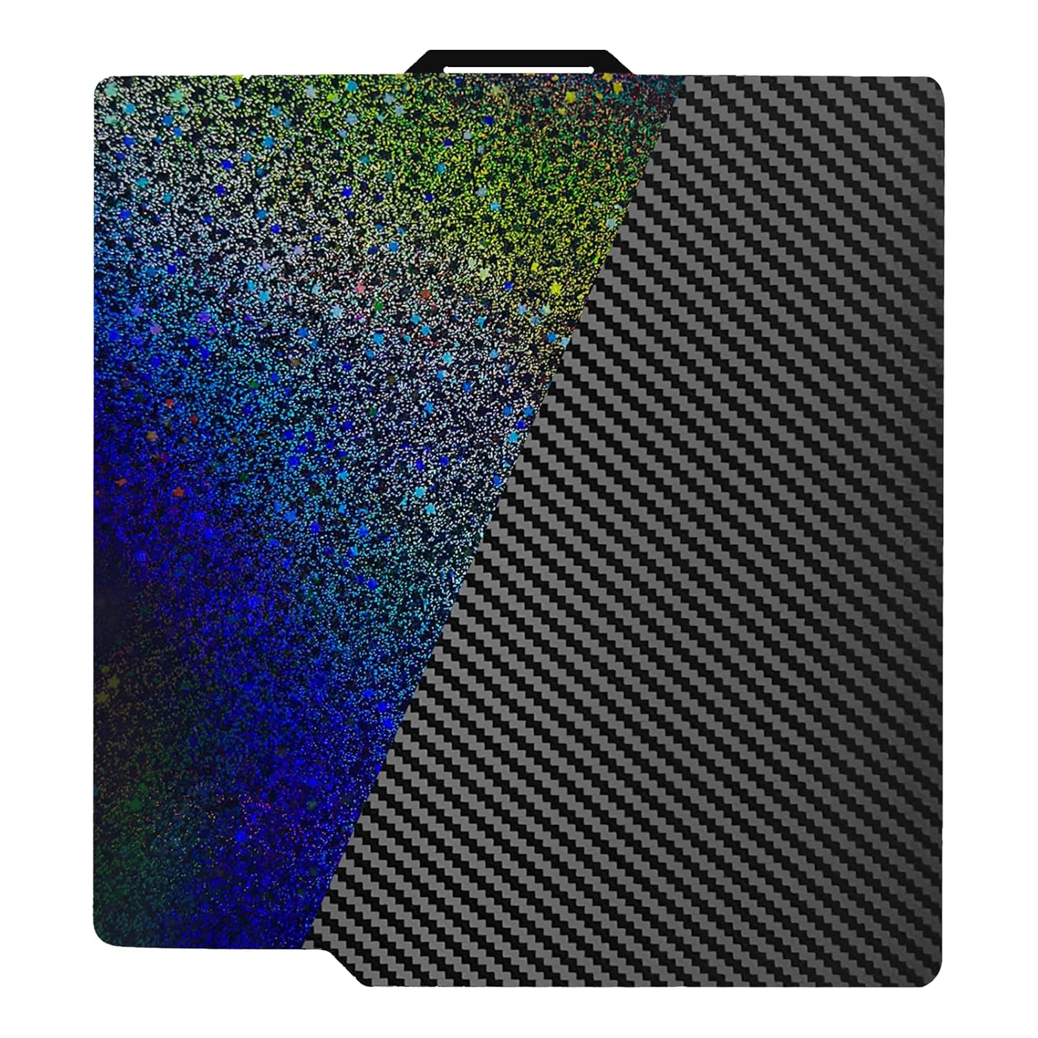 Placa Holográfica Rainbow Starry PEY + Carbon Fiber PET 257×257 mm – Bambu Lab X1 / P1 / P2 / X2 / A1