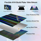 Placa Holográfica Rainbow Streak + Phantom 184×184 mm – Bambu Lab A1 Mini