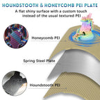 Placa PEI Houndstooth + Honeycomb 257×257 mm – Bambu Lab X1 / P1 / P2 / X2 / A1