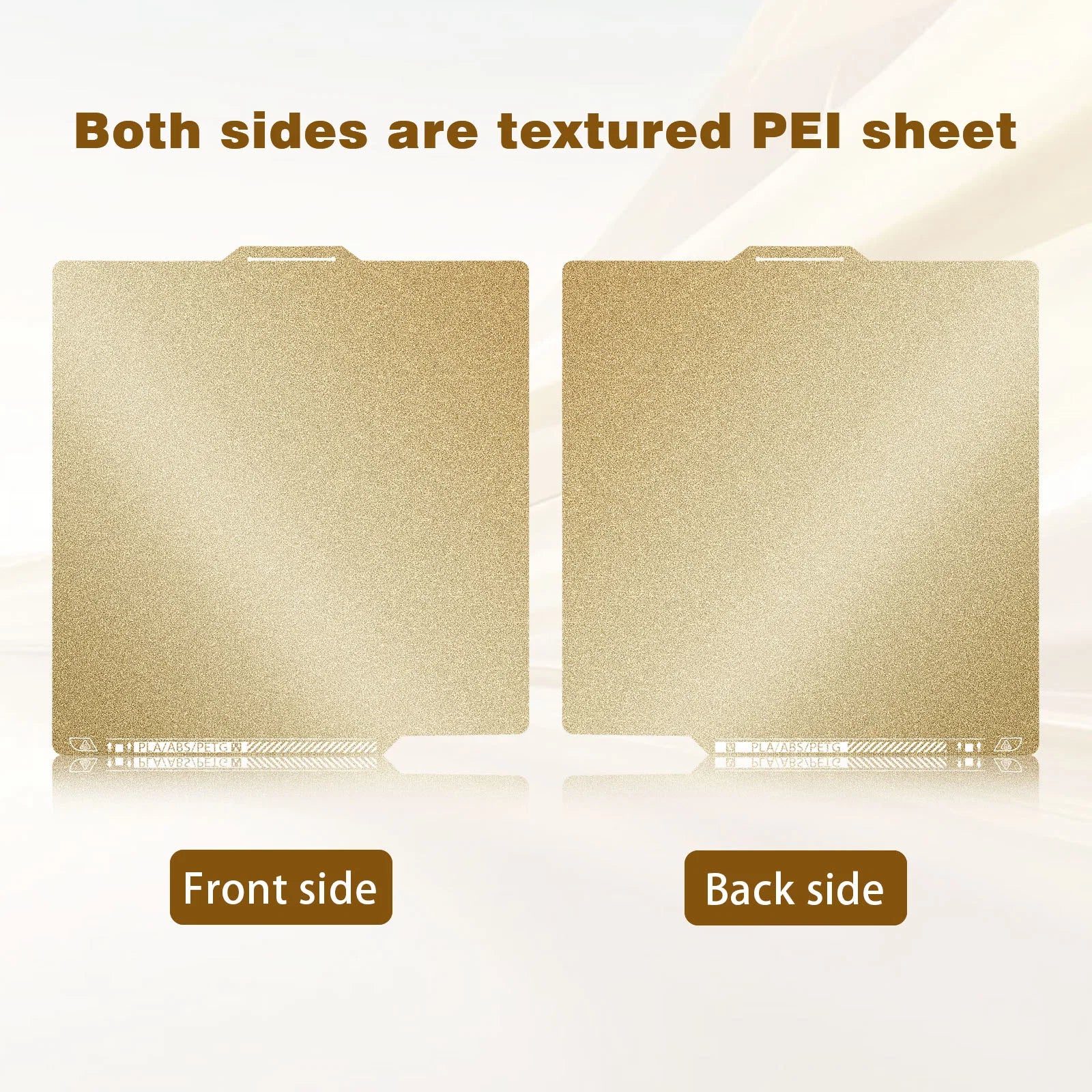 Placa PEI-PEI Texturizada Dourada 257×257 mm – Bambu Lab X1 / P1 / P2 / X2 / A1