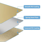 Placa PEI Smooth + PEI Texturizada 257×257 mm – Bambu Lab X1 / P1 / P2 / X2 / A1