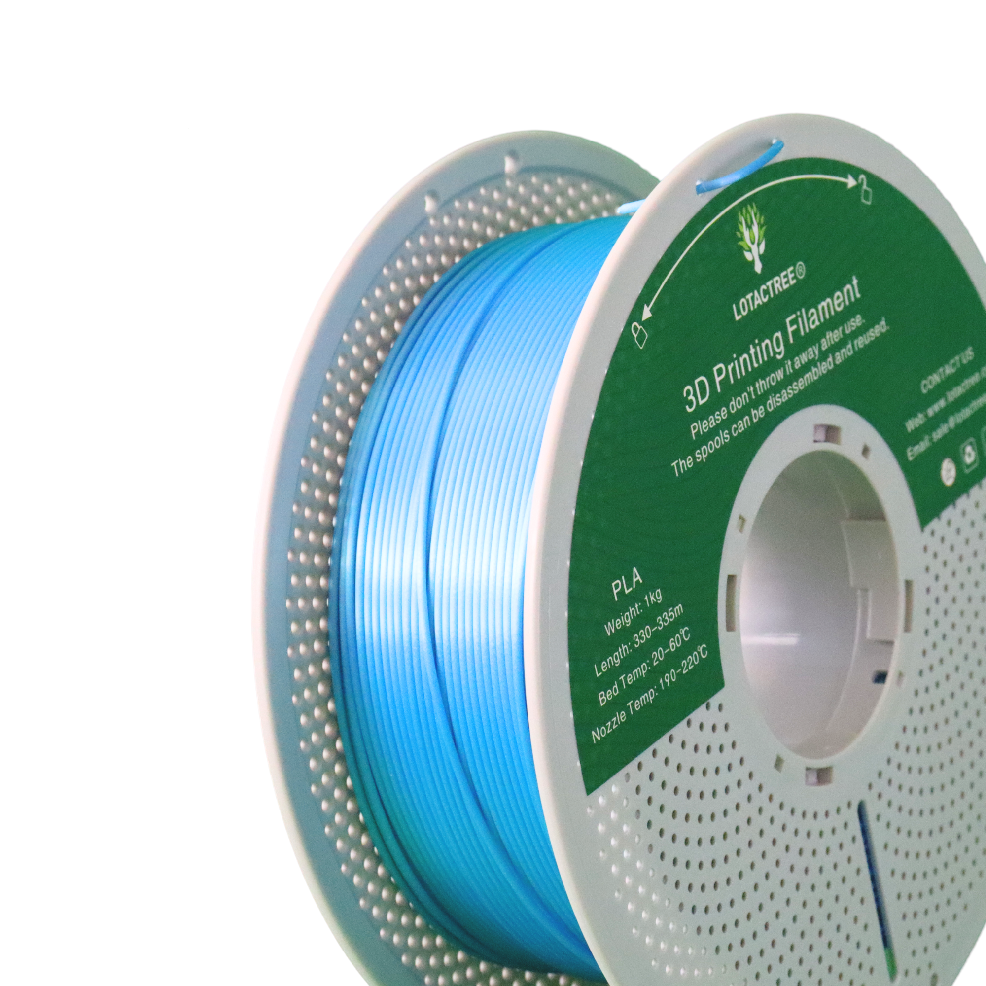 PLA Silk - Sky Blue - 1Kg - Bobina - Lotactree