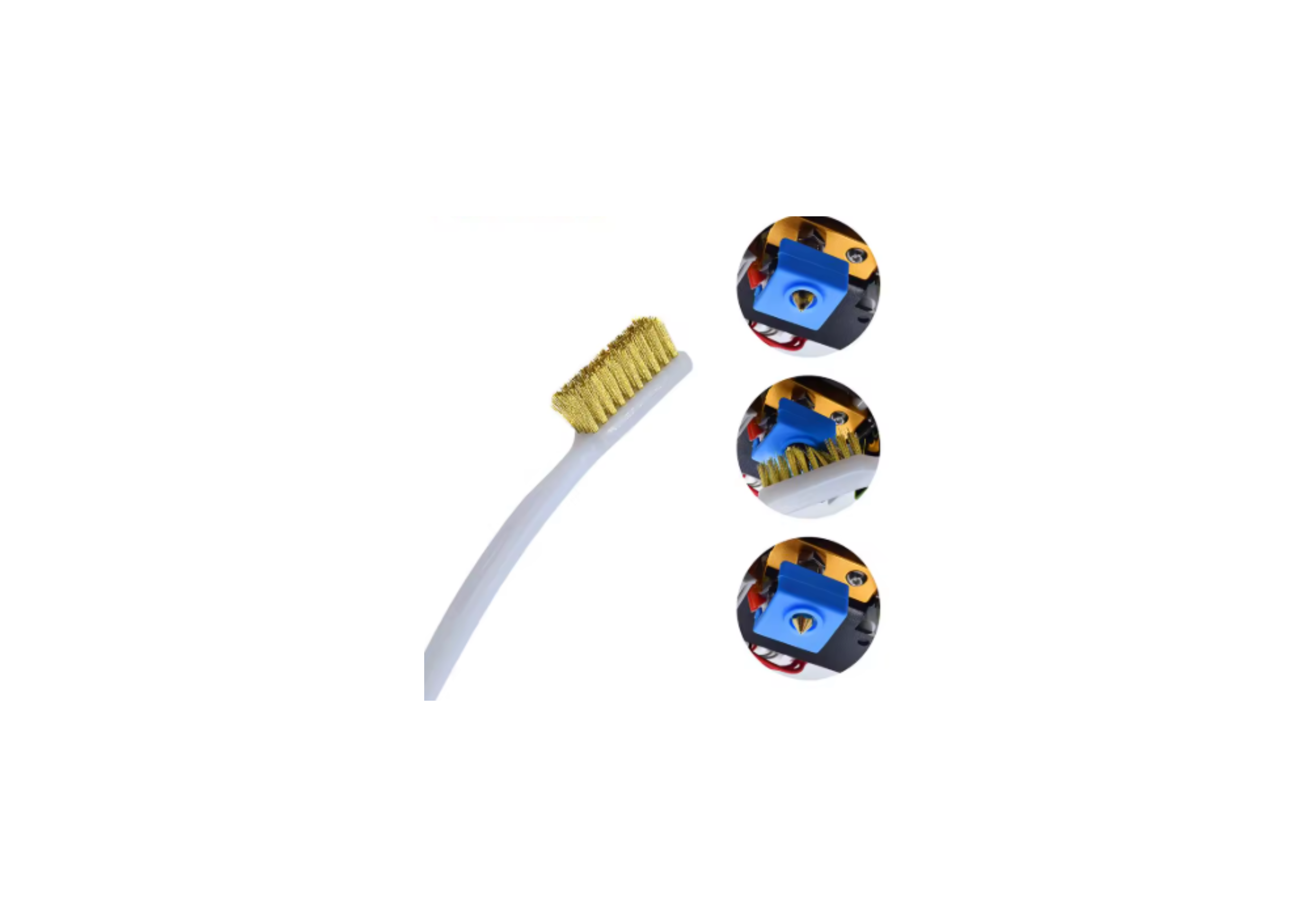 Escova de Latão para Limpeza de Nozzle de Impressora 3D