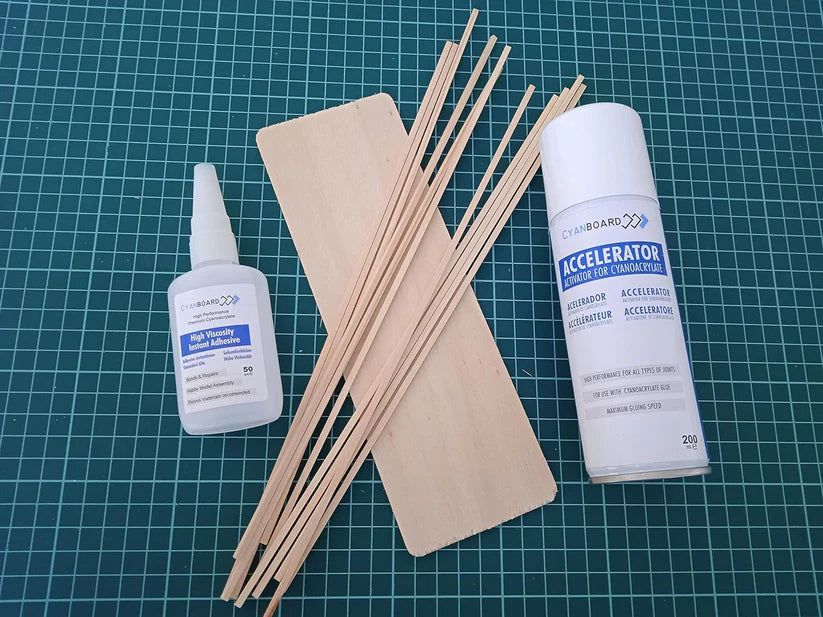 KIT Cola Cianoacrilato 50g + Activador Cyanboard 200ml Cyanboard