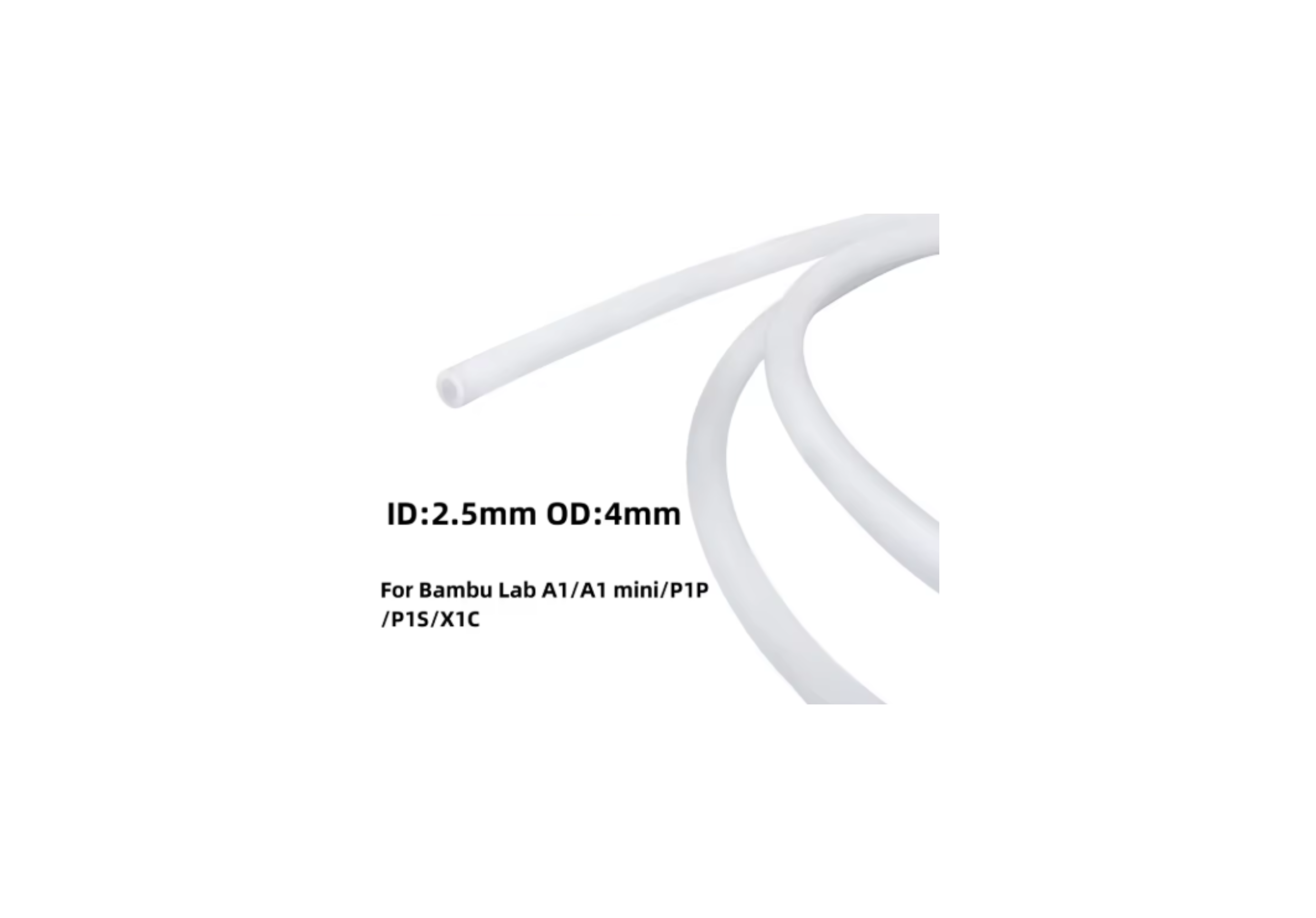 Tubo PTFE 2.5mm x 4mm (Preço por Metro)